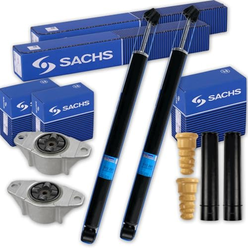 2x Sachs Stossdämpfer+Domlager+Protection Kit hinten | 313291+802341+900200 Kompatibel mit Focus II (da_, Hcp, Dp),focus II Stufenheck (db_, Fch, Dh)