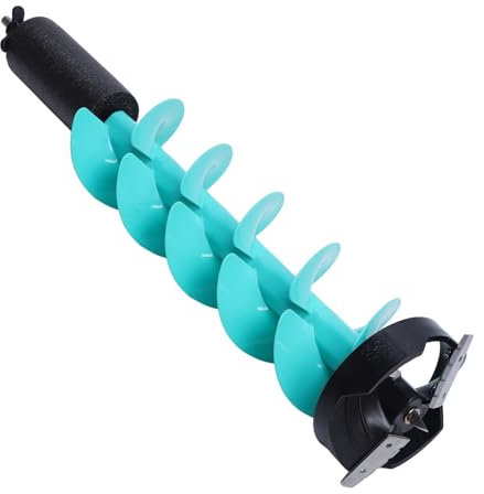 Perceuse électrique Rotative de 6 Pouces de Diamètre, Tarière Flottante en Nylon avec 2 Lames et Dispositif de Localisation pour une Pêche sur Glace Facile