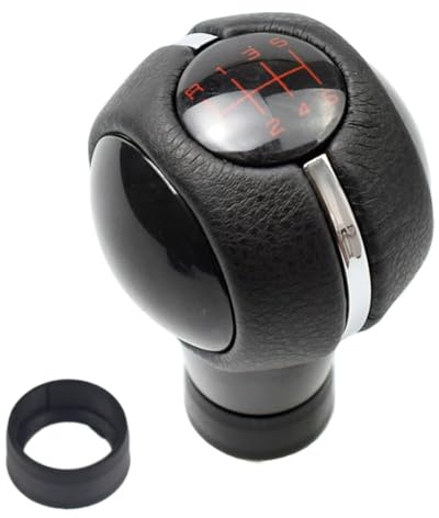 Juttzzei Mini Cooper Leather 6 Speed Gear Knob for BMW F54/F55/F56/F57/F60 - Black
