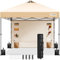 VIVOHOME Tente Pop-up Tonnelle 3 x 3 m avec parois latérales Installation par Simple Pression avec Sac De Transport À roulettes Et 4 Sacs De Sable