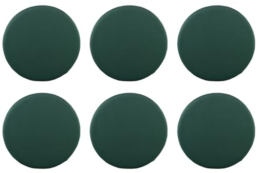 6er Set Sitzkissen Rund 35x35 cm - 3.5 cm Hoch rutschfest & Gemütlich Stuhlauflage - Abnehmbar & Waschbar Baumwolle Stuhlkissen für Wohnzimmer Büro, Konferenzraum, Küche, Garten