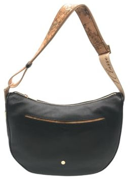 Alviero Martini 1A Classe Borsa a tracolla mezzaluna comoda, pratica e capiente. (0001 BLACK)
