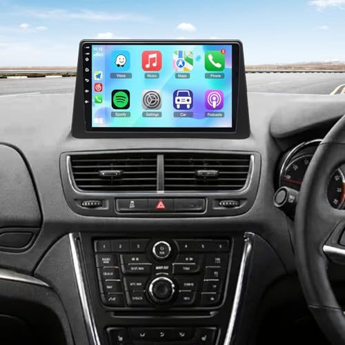 4+64G 2 Din Car Stereo for Vauxhall Mokka 1/ Buick/Opel 2012-2016 w/Carplay Android Auto, 9 IPS Touch Screen Android 14 Car Radio Receiver GPS Navigation Bluetooth Wifi BT SWC FM Backup Camera Mic