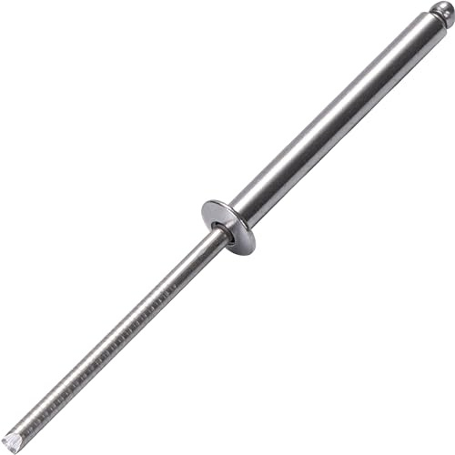 JIANDAXIN 50 piezas de remaches ciegos extra largos de acero inoxidable, remaches divididos de eje largo, de longitud extendida, resistentes a la corrosión, alta resistencia a la tracción y al corte