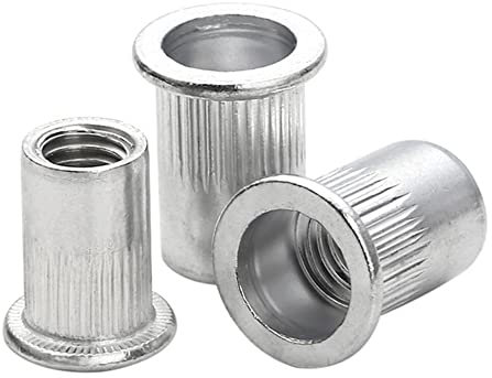 XIAOGYYE Rivet Nut 50/20Pcs M3/M4 M5 M6 M8 M10 M12 Aluminumy Flat Head Threaded Rivet Insert Nutsert Cap Rivet Nut/20Pcs/M12