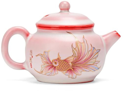 Teiere Bollitore Per Tè Fatto A Mano In Forno Rosa Ru Con Set Di Da Filtro Collezione 150ml Teiera In Ceramica Congelata Strutto A Set Da Tè In Porcellana