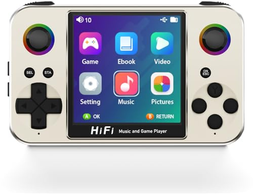 Tragbare Retro-Spielkonsole 3.0“ IPS-HD-Handheld-Spielgerät, wiederaufladbarer 2000 mAh Akku, USB Aufladung, über 6000 integrierte Klassische Spiele für EIN nostalgisches Spielerlebnis
