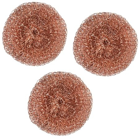 DUINIU 3 Bolas De Limpieza Chapadas En Cobre, Herramientas De Limpieza De Cocina, Accesorios De Limpieza De Ollas, Adecuadas para La Limpieza Y El Mantenimiento De La Cocina.