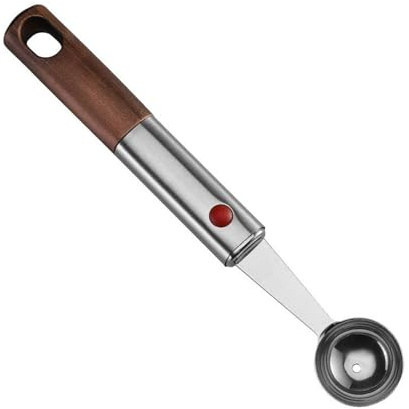 CIYODO Cuillère Melon Baller Inoxydable Ergonomique Cuillère Boule Fruits et Glace Scoop Rond Lisse pour Cuisine et Dessert