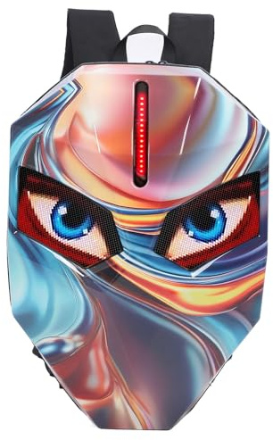 Fafeicy LED-Motorrad-Rucksack, 60 X 48, App-Steuerung, Hartschale, Wasserdicht, für Fahrten und Reisen