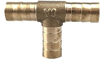 Connettore for tubo in ottone a 3 e 4 vie, flessibile a gomito dritto da 6, 8, 10, 12, 14, 16, 19 mm, connettore a spina di rame, adattatore unione(A T 3 Way,8mm)