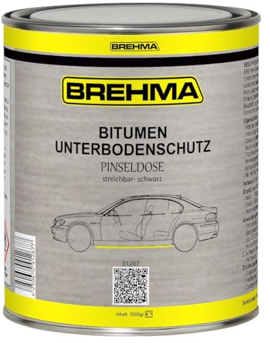 BREHMA Bitumen Unterbodenschutz streichbar Pinseldose schwarz 2,5kg