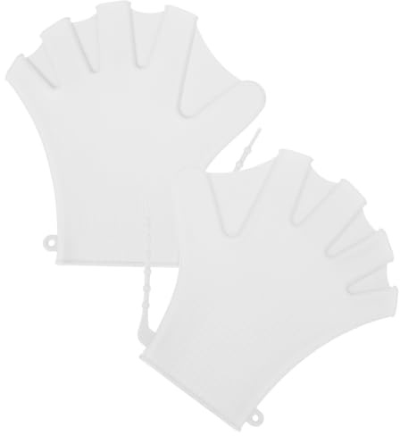 Cabilock Wasserhandschuhe Silikon mit Schwimmhäuten Verstellbare Schwimmhandschuhe für Widerstandstraining und Muskelstärkung im Wasser