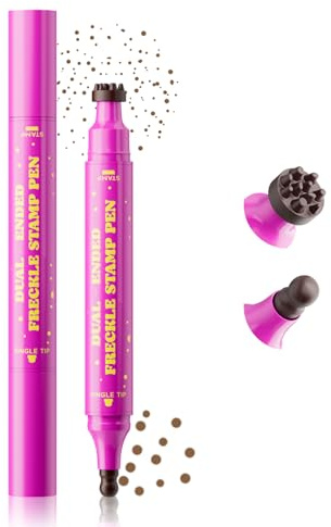 Freckle Stamp Pen Stylo magique 2 en 1 avec pointe unique pour des taches de rousseur naturelles et réalistes, stylo imperméable et durable