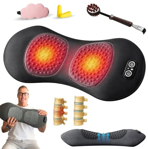 2026 Deep Comfort 3 in 1, Deep Comfort 3 in 1 Massage Pad, Medieval Deepcomfort 3in1 Massage Pad, Ergo Pur MassagegeräT, mit Erwärmung, Vibration & Traktion, Schmerz lösen(DarkGrey,Batterie)