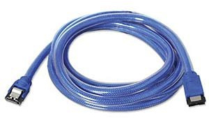 Link Depot Rounded eSATA to SATA Cable (Blue, 6 Feet)