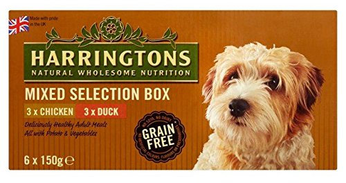 HARRINGTONS Grain Free Mixed Selection Box Dog Food 6 x 150g (PACK OF 2)