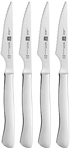 ZWILLING 4-pc Stainless Steel Serrated Steak Knife Set, made in Spain