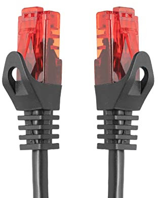 BIGtec 10m LAN Kabel Netzwerkkabel Patchkabel Ethernet 2 x RJ45 Stecker High Speed schwarz kompatibel zu Cat.5 Cat.6 Cat.7 Cat.8 Switch Router Modem Patchpanel Access Point Patchfeld