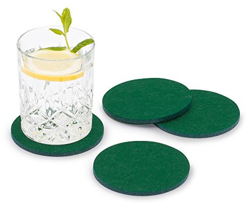 FILU Sottobicchiere in feltro rotondo, Poggia Bicchieri, Porta Sottobicchieri, confezione da 8 (colore e dimensioni selezionabili)