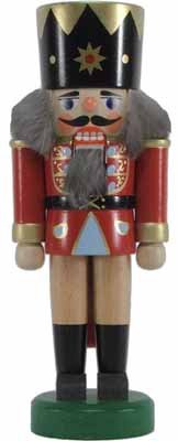 Rudolphs Schatzkiste Nussknacker König dunkelrot Höhe 17,5cm NEU Weihnachten Seiffen Nutcracker Nüsse Erzgebirge Winter Dekoration Holzkunst Holz Weihnachtsmann Christmas Walnuss