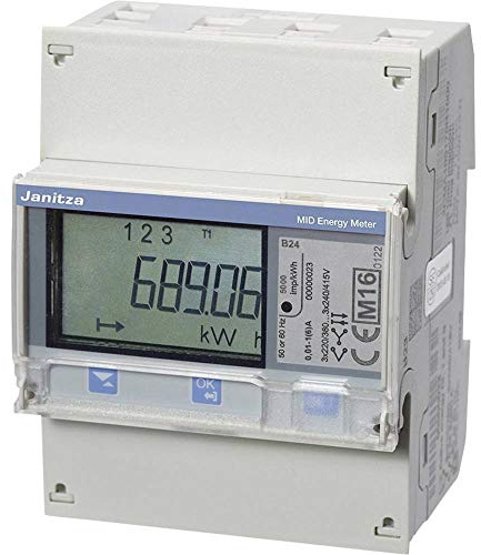 Janitza B24 312-10J Compteur électrique triphasé avec raccord convertisseur 1 pièce