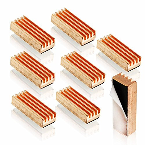 AABCOOLING Ram Heatsink 4 - Set di 8 dissipatori per memoria delle schede grafiche e altri componenti elettronici che necessitano di efficienza di raffreddamento passivo