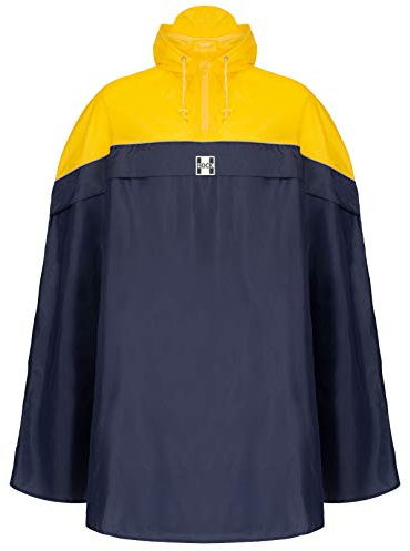 HOCK Poncho de pluie de vélo avec pli pratique du sac à dos - Poncho de vélo 100% imperméable avec réflecteur - Cape de pluie pour homme et femme - Vêtement de pluie de qualité supérieure