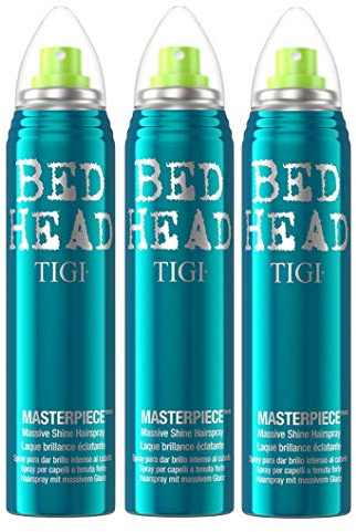 3er Massive Shine Mini Hairspray TIGI Bed Head Masterpiece 75 ml