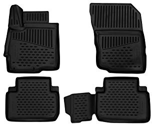 Element Passgenaue Premium 3D Gummimatten Fussmatten passend für Mitsubishi Eclipse Cross, 2017-2024, 4 TLG, Schwarz