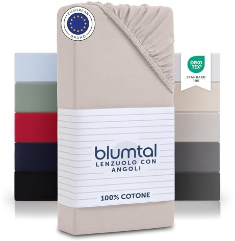 Blumtal Basics Fitted Sheet Topper- Skräddarsytt lakan av 100% mjuk bomull, sängkläder, ivory