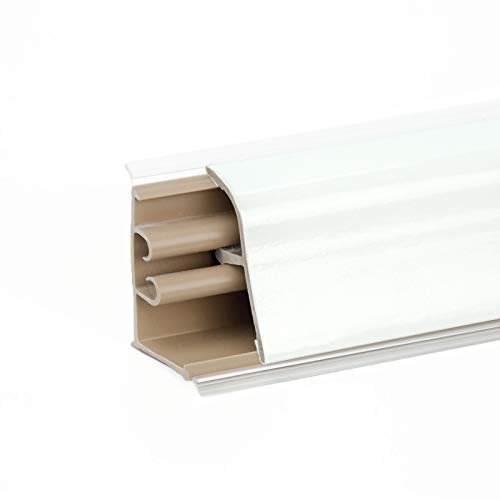 DQ-PP 3m (2m + 1m) WINKELLEISTE – Weiss – 37 x 24mm – PVC – GRATIS Schrauben – Küchenleiste Arbeitsplatte Abschlussleiste Leiste Küchenabschlussleiste Wandabschlussleiste