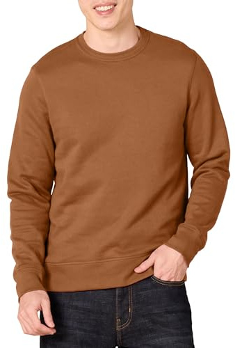 Amazon Essentials Sweat-Shirt à col Rond en Polaire (Grandes Tailles Disponibles) Homme, Brun Caramel, XL