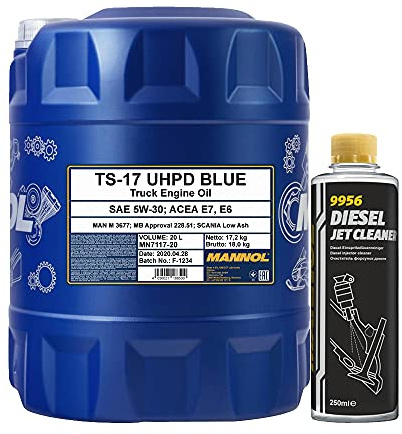 MANNOL 20l, TS-17 UHPD Blue 5W-30 228.51 DPF + Diesel Jet Cleaner Düsenreiniger - Kraftstoff Additiv 250 ml
