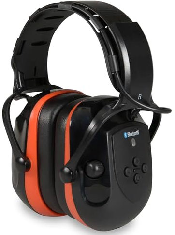 OX-ON EARMUFFS BT1 COMFORT, Bluetooth Gehörschutz mit AUX-Eingang, 29dB SNR, 30 Stunden Akkulaufzeit, für Baustelle und Arbeit, Höhenverstellung per Klick, CE CAT. III & EN-zertifiziert