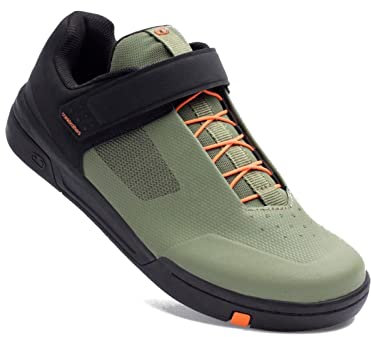 Crankbrothers Stamp Speed Lace Unisex-Erwachsene Flache MTB-Schuhe, grün/orange, 5.5
