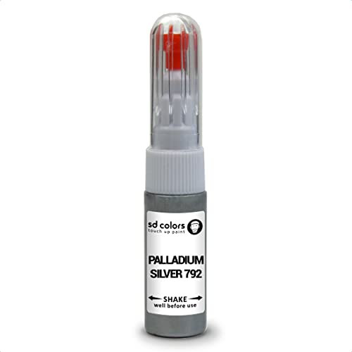 SD COLORS Kit de réparation de stylo de retouche de peinture 20 ML - Couleur : argent paledium 792