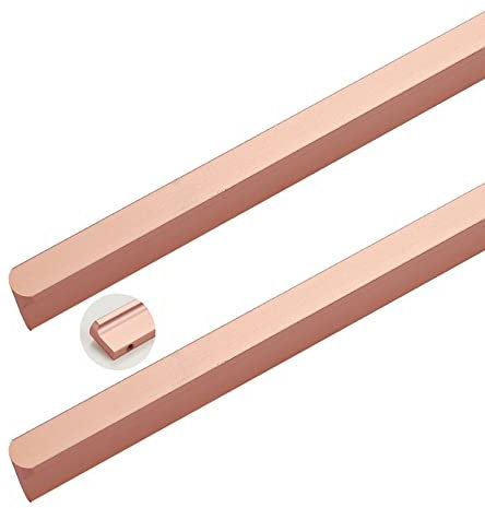 2 Stück Möbelgriffe Aluminiumlegierung Schrankgriffe Roségold Türgriff Profilgriff SchubladenKnöpfe Zugknöpfe für Schlafzimmer Küche Kleiderschrank Relinggriffe (Länge 500 mm)