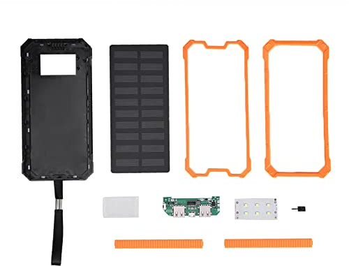 Batterie Externe,Batterie Externe IDE,Power Bank r Power,r Power Bank,Portable 20000Mah IDE Dual USB e Power Bank Case DIY Kit (Orange)