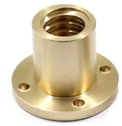 roscado juego Tuerca con reborde de latón, tornillo de avance, T10, T16, T18, T20, T24, T25, T30, T40, mano derecha, izquierda, rosca Trapezoidal, tuerca de soporte de varilla de tornillo tornillo tra