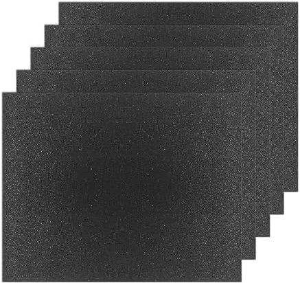 5 Pieces of Self-Adhesive Foam Boards, Black Foam Insulation Rubber Pads, Anti-Slip Shock-Absorbing Self-Adhesive Sponge Pads, Suitable for Furniture Tables, Chairs, Sofa Corners