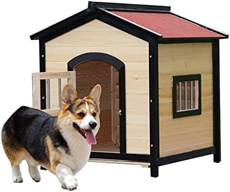 Hundehütte im Freien, Hundehütte aus Holz, wetterfester Hundekäfig, geeignet für alle Jahreszeiten, geeignet für kleine Haustiere
