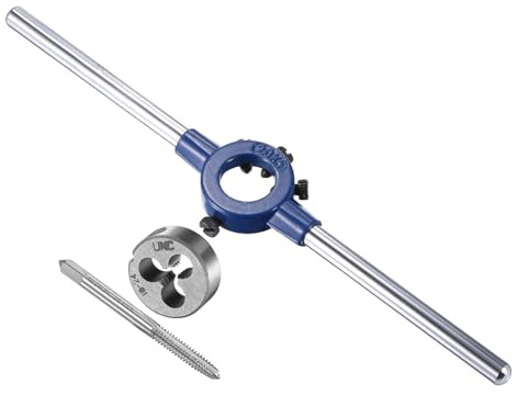 CoCud Gewindebohrer- und Schneideisen-Set, 10-24 UNC Schneideisen & 11mm-20mm Außendurchmesser / M3-M4 Schneideisen, Hochgeschwindigkeitsstahl Gewindeschneid- und Schraubenschlüssel-Set