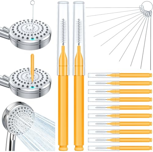 Lumkew Outil de Nettoyage pour pommeau de Douche à Taille Multiple, brosses de Nettoyage pour pommeau de Douche, Petit Trou, Cure-Pomme de Douche, débouchage de minuscules Buses, Ouverture de