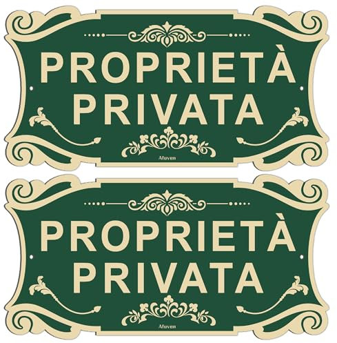 Cartello Proprietà Privata 30 x 15 cm Cartelli Proprieta Privata, In Alluminio Impermeabile Antiruggine Resistenza Allo Sbiadimento, Facile Da Montare, Uso interno ed esterno, 2pz