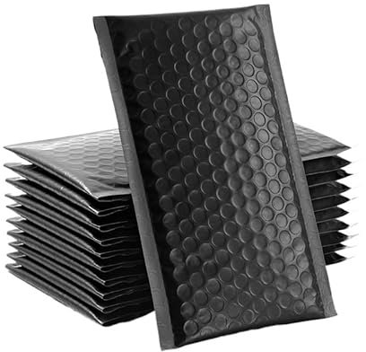LuftpolsterumschläGe Rosa Luftpolsterumschläge, 100 Stück, Versandpaket, Verpackung, Versandtaschen for Unternehmen, Luftpolsterumschläge for Post, Geschenktüten Versandtaschen Luftpolster(Color:Black