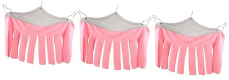 INOOMP 3stücke Guinea Pig Hammock Für Kleintiere Einstellbare Hängematte Und Rückzugsort Für Hamster Kaninchen Und Meerschweinchen Für Käfige Und Wohnräume Pastellrosa