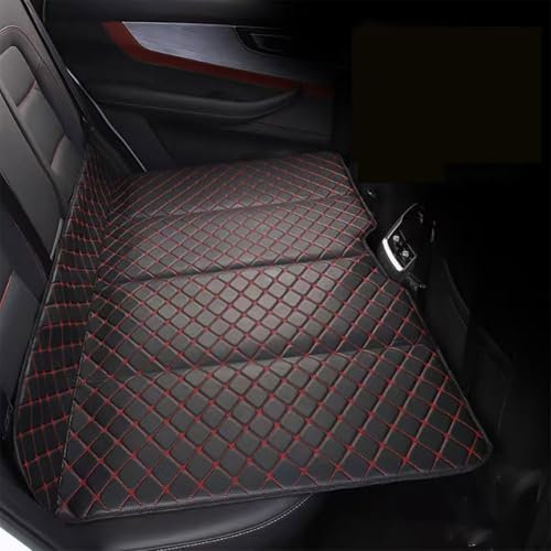 SOUTES Nicht Aufblasbare Auto Matratze für BMW X5 G05 G18 2019-2023, Tragbare Rücksitz-Matratze Faltbare Camping Extender Matratzen Autobett Zubehör, B/Black-red Wire