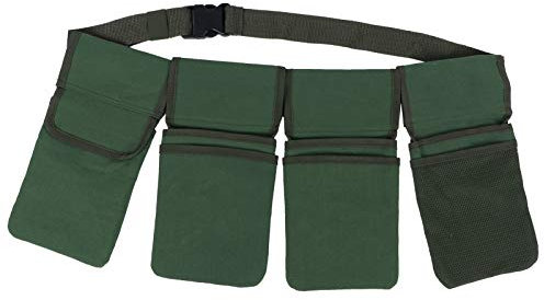 JOROBURO Borsa Porta Attrezzi da Giardino, da Appendere Alla Cintura, Organizer a 4 Tasche, Kit di Attrezzi da Giardino per L'orticoltura, Borsa da Giardinaggio per Forniture da
