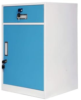 Sicherer Aktenschrank aus Metall mit abschließbarer Schublade und Tür, Stahl-Dokumenten-Aufbewahrungsbox für Zuhause, Büro, wasserdichter und feuerfester Schrank für zusätzliche Sicherheit